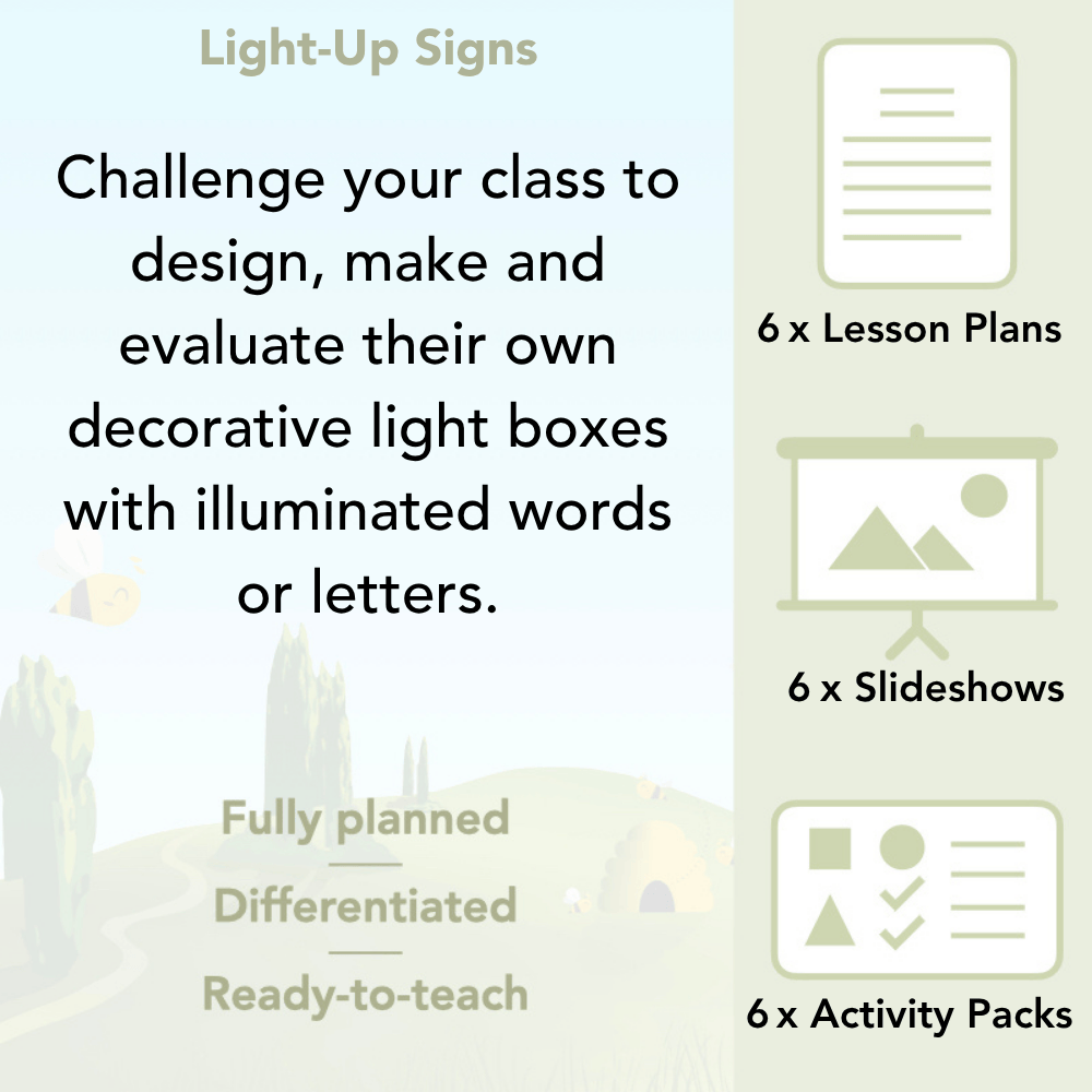 PlanBee Light-Up Signs: Circuits and Structures KS2 DT by PlanBee
