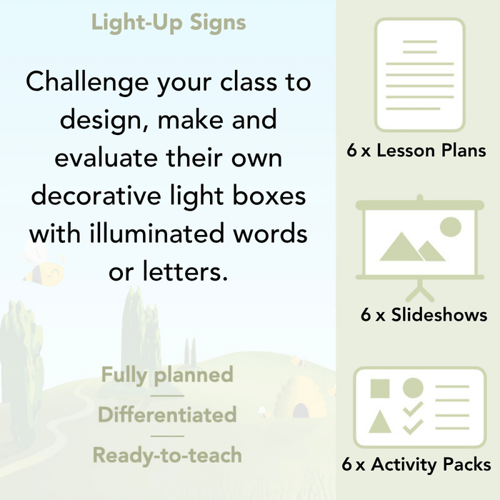PlanBee Light-Up Signs: Circuits and Structures KS2 DT by PlanBee