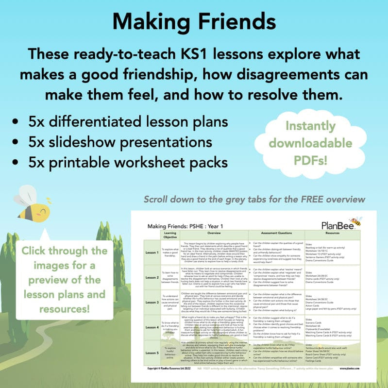 PSHE Curriculum Resources PlanBee Lesson Packs   MakingFriendsImage2.001 799x799 