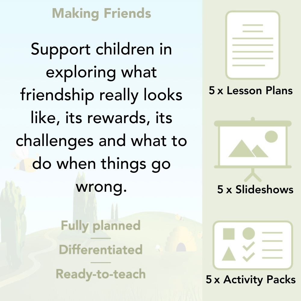 PlanBee Making Friends PSHE KS1 lessons by PlanBee
