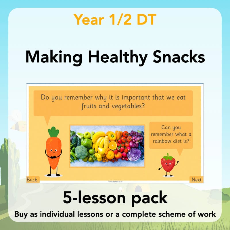PlanBee Making Healthy Snacks | KS1 DT Lesson Pack