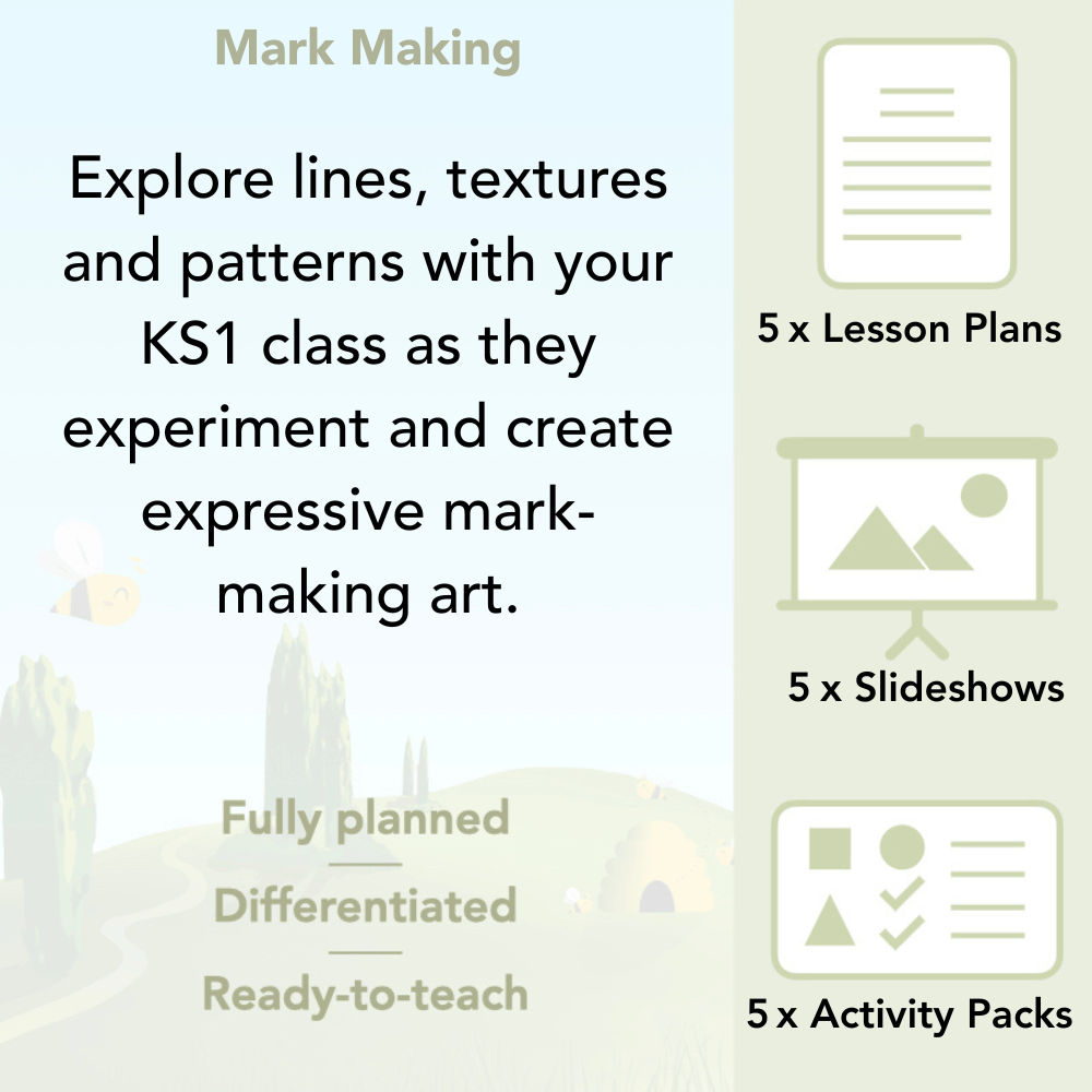 PlanBee Mark Making Ideas | Year 1 art lessons by PlanBee