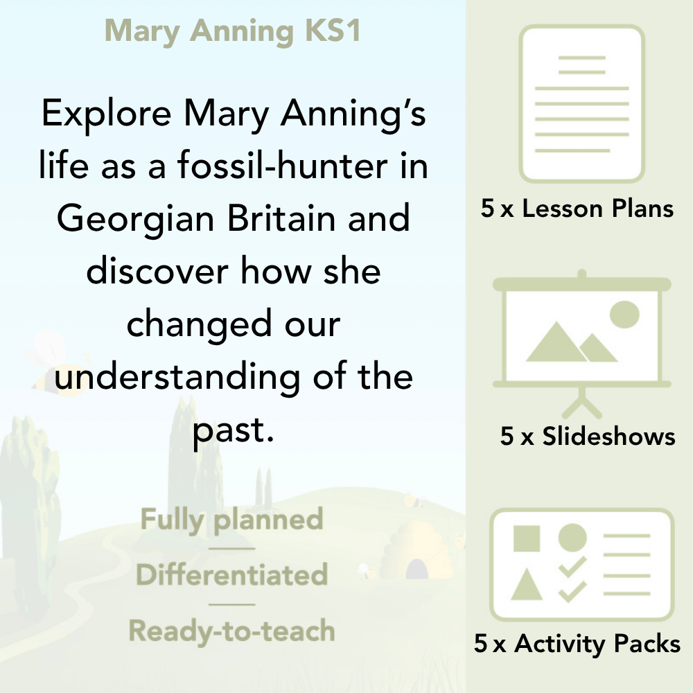 PlanBee Mary Anning KS1 | History Lesson Pack 