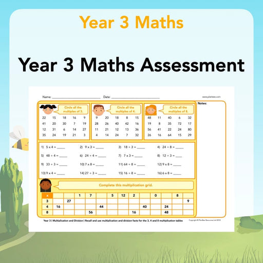 PlanBee Year 3 Maths Assessment Pack | New Curriculum