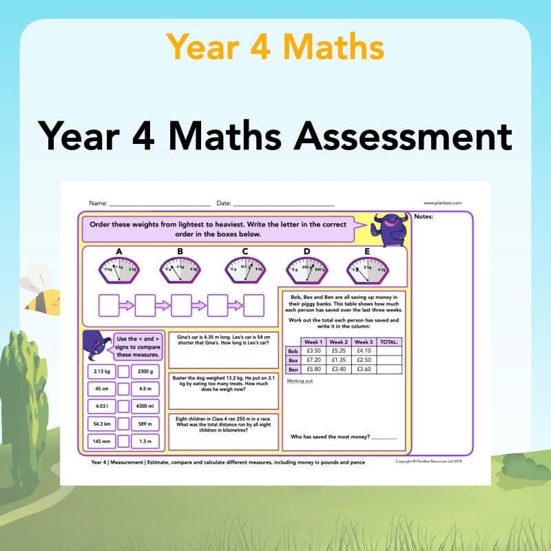 Year 4 Maths Assessment Pack | New Curriculum — PlanBee