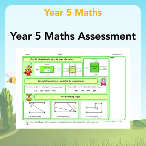 PlanBee Year 5 Maths Assessment Pack | New Curriculum