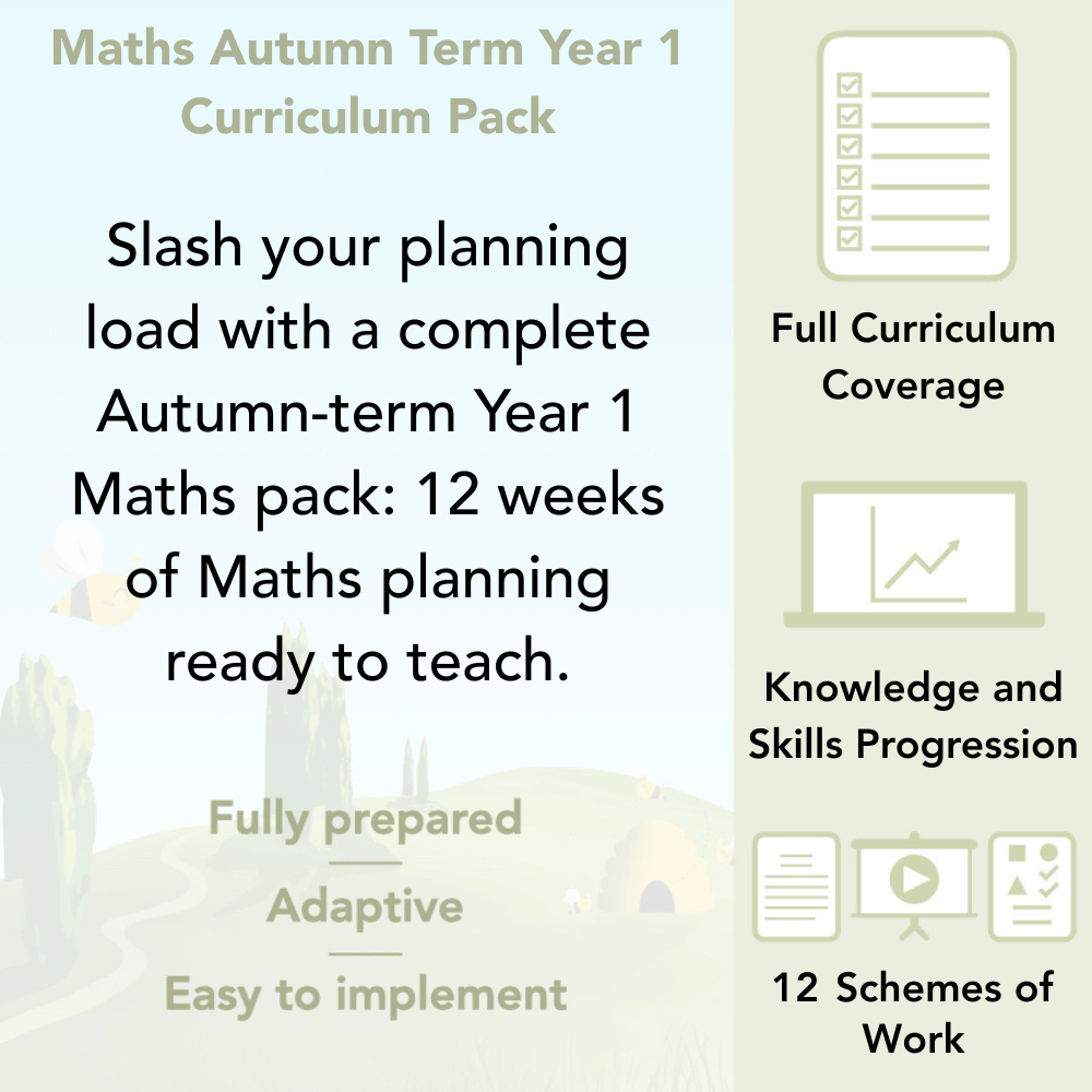 PlanBee Year 1 Maths Long Term Curriculum Planning Pack for the Autumn Term