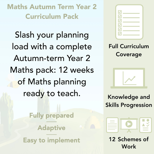 PlanBee Year 2 Maths Long Term Curriculum Planning Pack for the Autumn Term