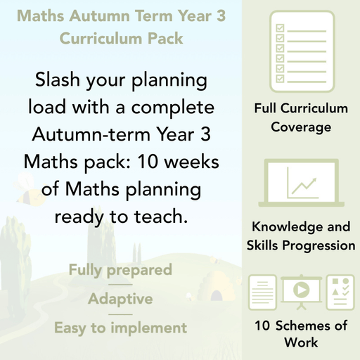 PlanBee Year 3 Maths Curriculum Pack for the Autumn Term | Long Term Planning
