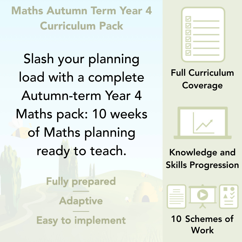 PlanBee Year 4 Maths Curriculum Pack for the Autumn Term | Long Term Planning