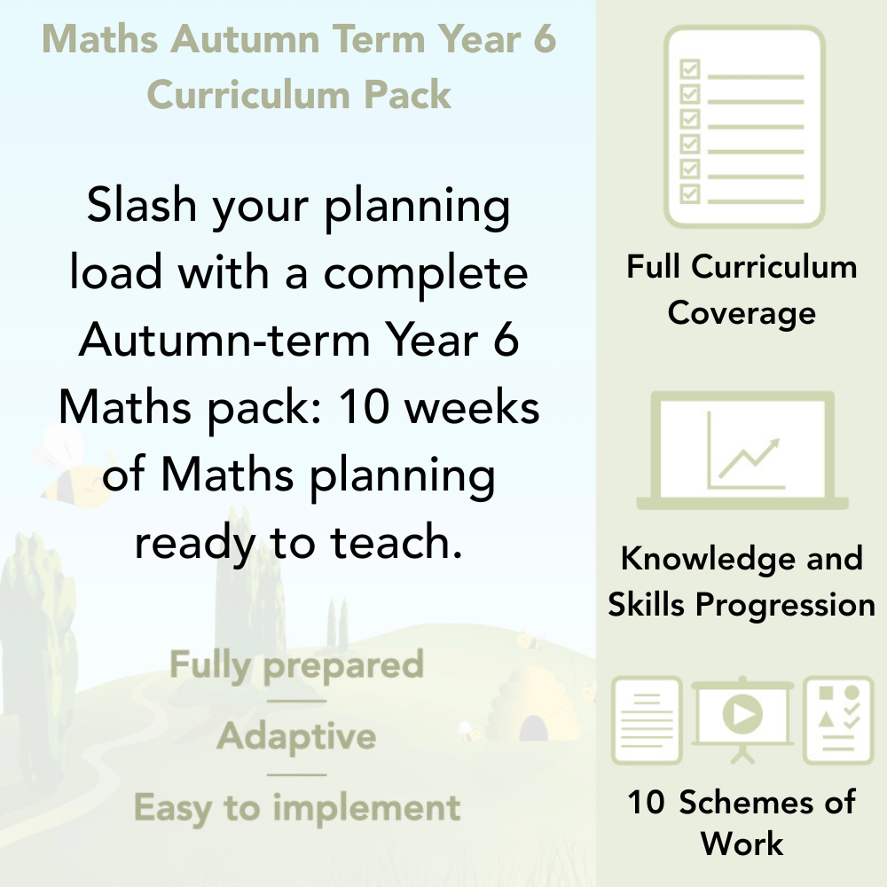 PlanBee Year 6 Maths Curriculum Pack for the Autumn Term | Long Term Planning