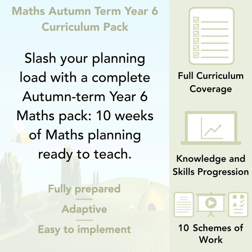 PlanBee Year 6 Maths Curriculum Pack for the Autumn Term | Long Term Planning