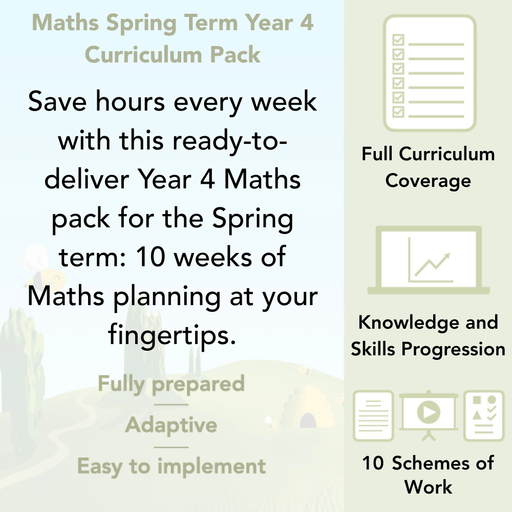 PlanBee Year 4 Maths Long Term Curriculum Planning Pack for the Spring Term