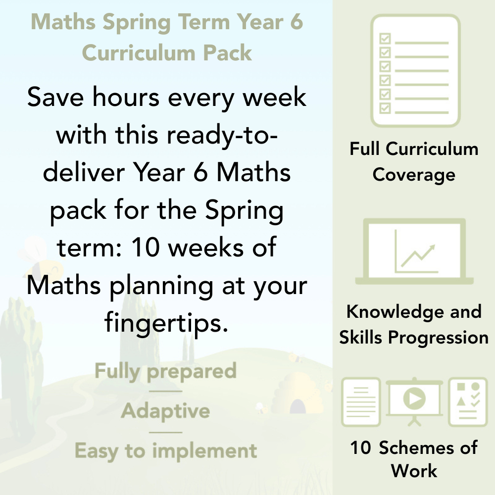 PlanBee Year 6 Maths Long Term Curriculum Planning Pack for the Spring Term