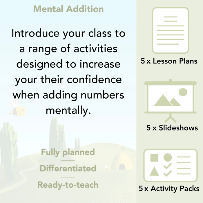 PlanBee Mental Addition KS2 Maths Lessons for Year 3 by PlanBee