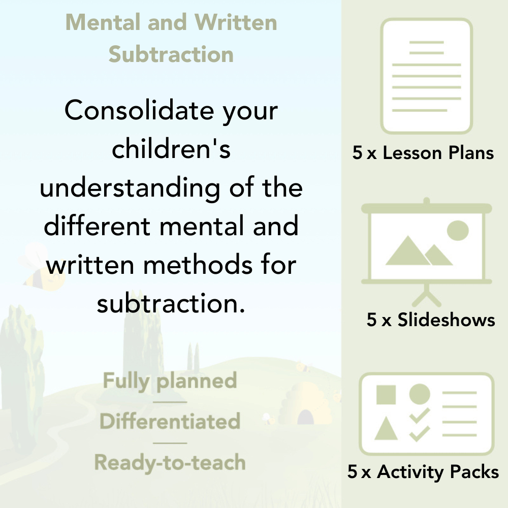 PlanBee Mental & Written Subtraction - Year 5 Maths Planning PlanBee