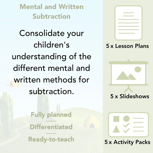 PlanBee Mental & Written Subtraction - Year 5 Maths Planning PlanBee