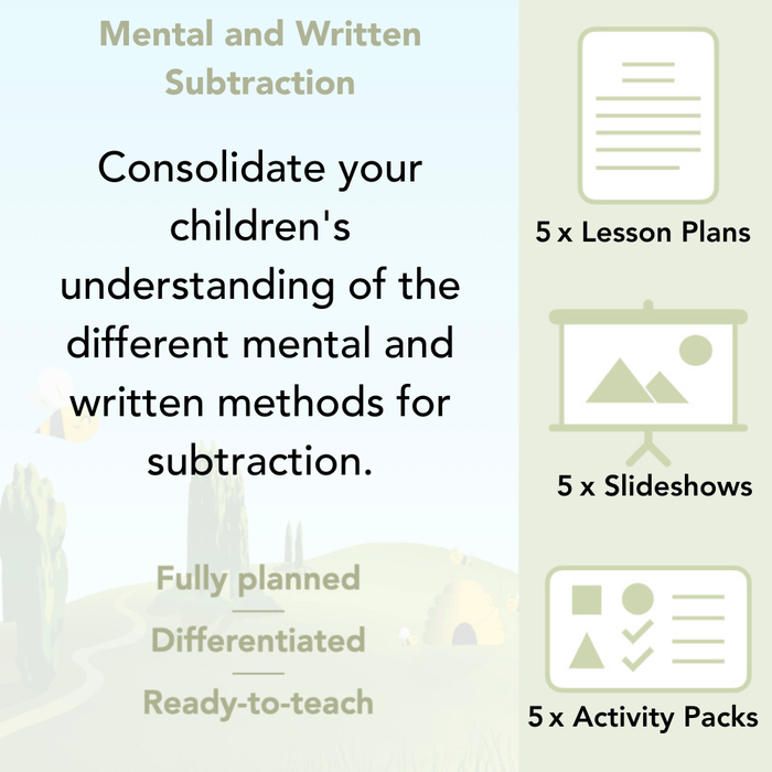 PlanBee Mental & Written Subtraction - Year 5 Maths Planning PlanBee