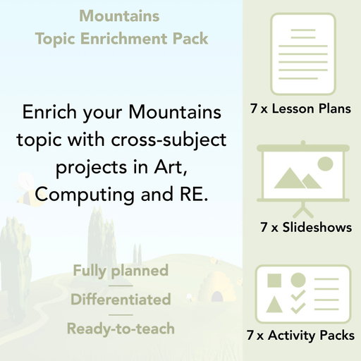 PlanBee Mountains Topic KS2 Enrichment Lesson Pack