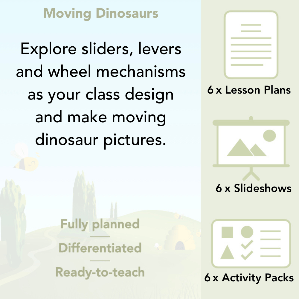 PlanBee Moving Dinosaurs KS1 | DT lessons