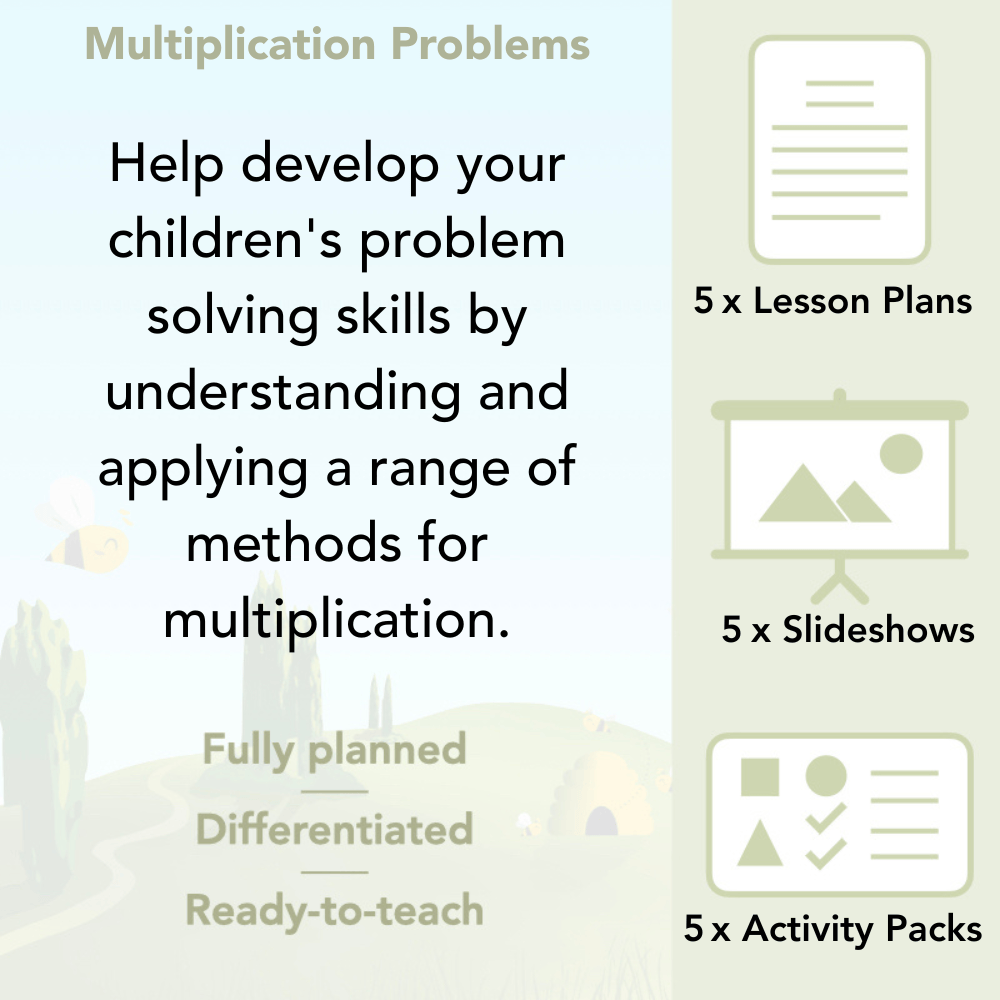 PlanBee Multiplication Problem-Solving Year 3 Maths Pack by PlanBee