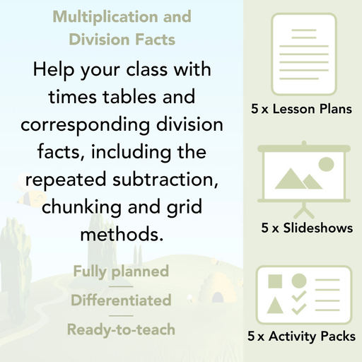PlanBee Multiplication and Division Facts Year 4 Maths by PlanBee
