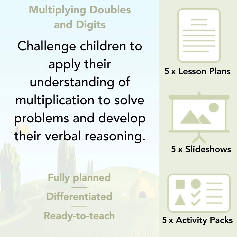 PlanBee Multiplying Doubles & Digits Year 4 Maths Plans by PlanBee