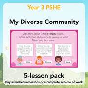 PlanBee My Diverse Community | Year 3 PSHE Lessons