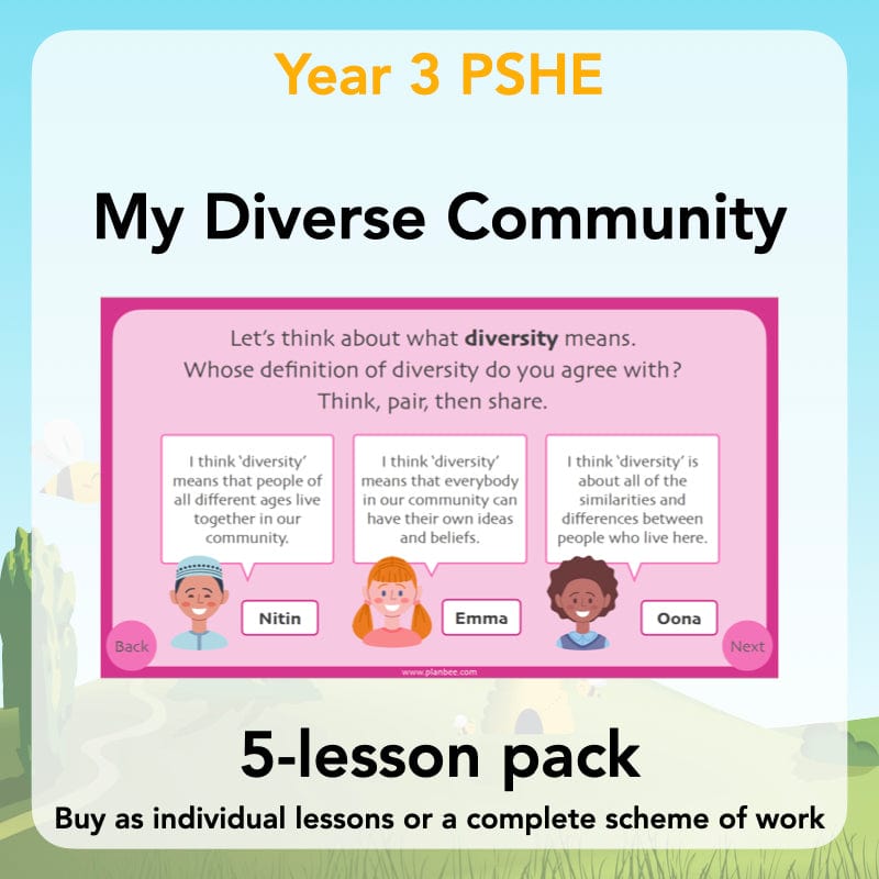 PlanBee My Diverse Community | Year 3 PSHE Lessons