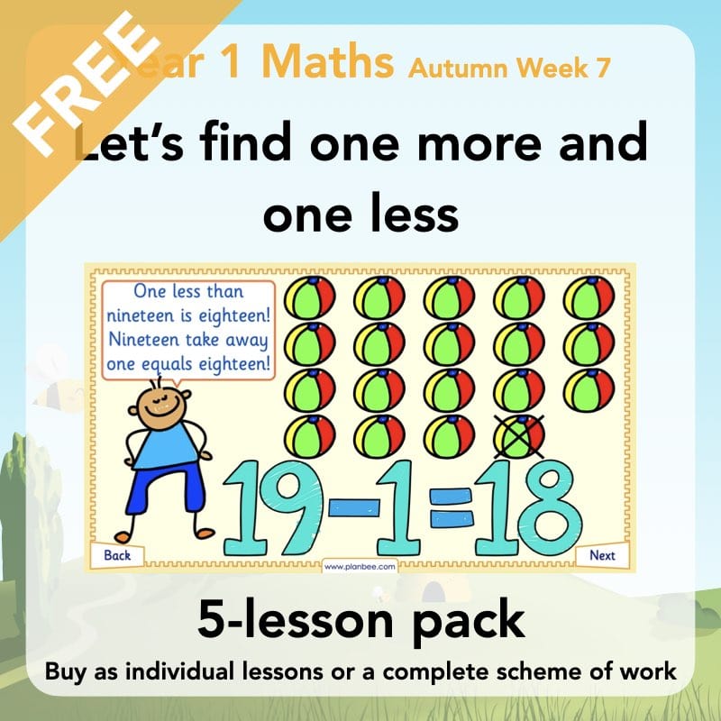 PlanBee Let’s find one more and one less Year 1 Maths by PlanBee