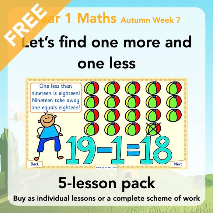 PlanBee Let’s find one more and one less Year 1 Maths by PlanBee