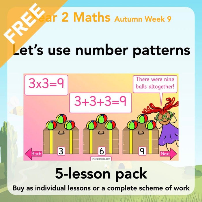 PlanBee Let's use number patterns: Year 2 number sequences