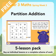 PlanBee Partition Addition: Year 3 Primary Maths Lessons and Resources