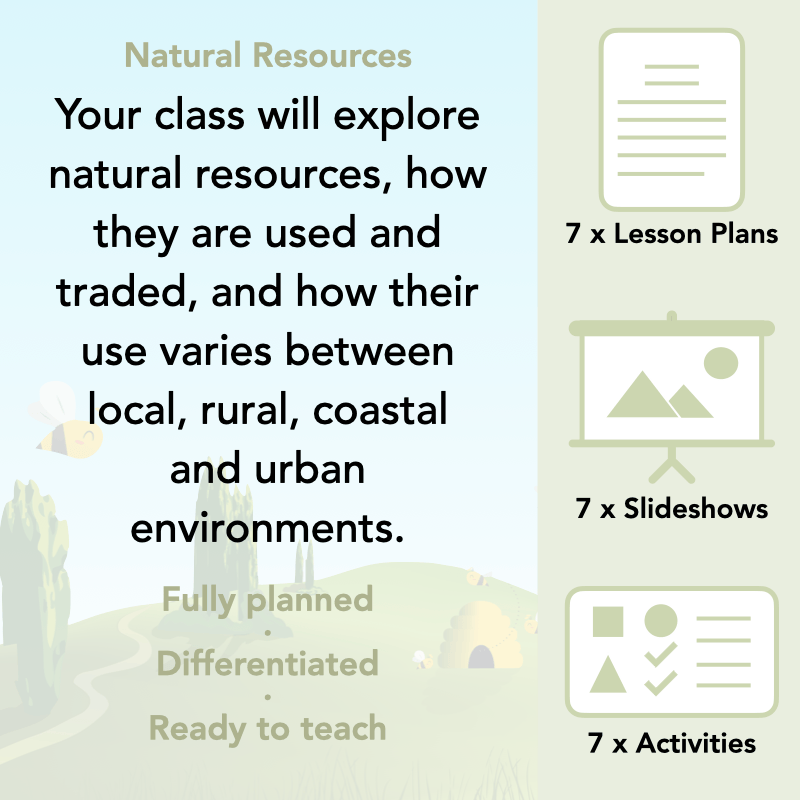PlanBee Natural Resources KS2 Geography Lesson Pack