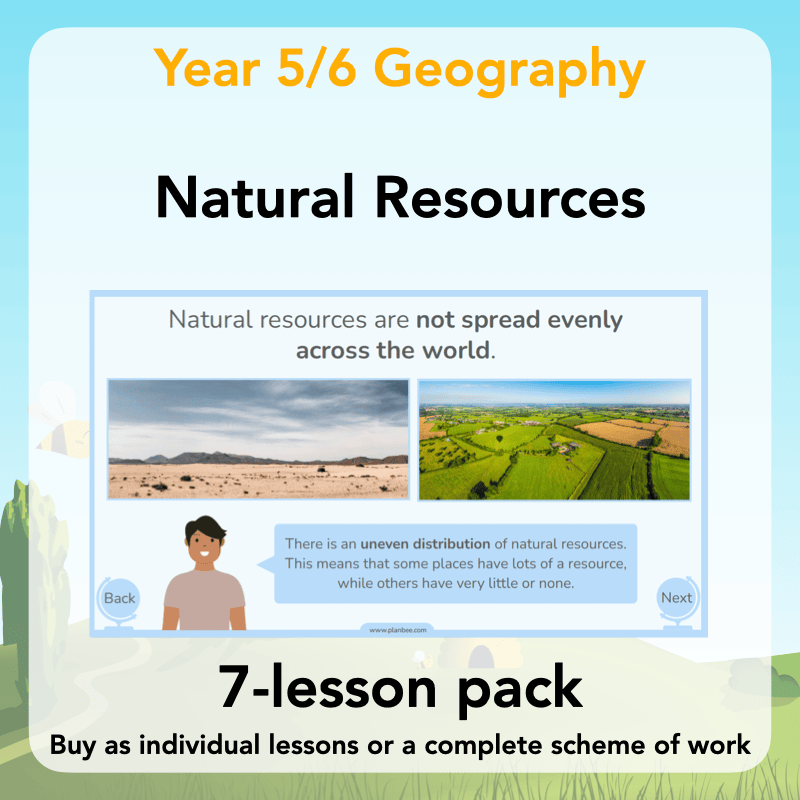 PlanBee Natural Resources KS2 Geography Lesson Pack