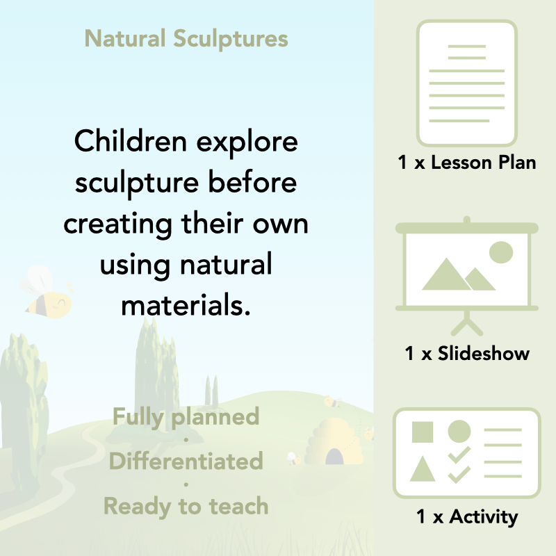 PlanBee Natural Sculptures KS1 Art Lesson Pack