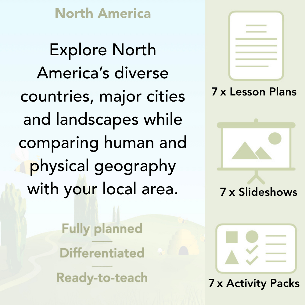 PlanBee North America KS2 Geography Lesson Pack by PlanBee