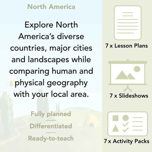 PlanBee North America KS2 Geography Lesson Pack by PlanBee