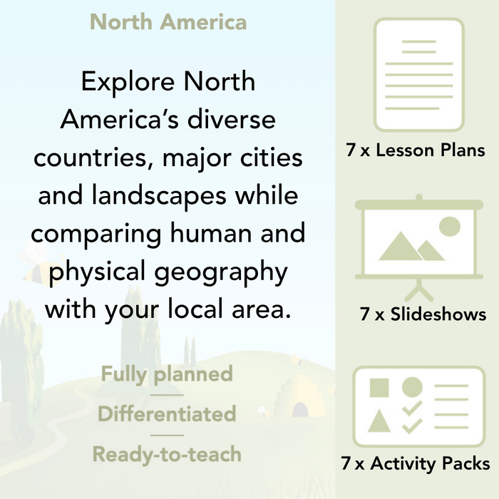 PlanBee North America KS2 Geography Lesson Pack by PlanBee