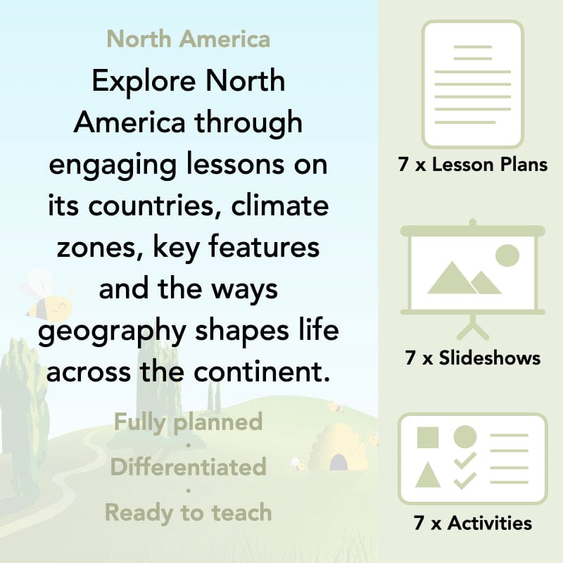 PlanBee North America KS2 Geography Lesson Pack