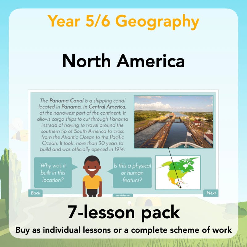 PlanBee North America KS2 Geography Lesson Pack