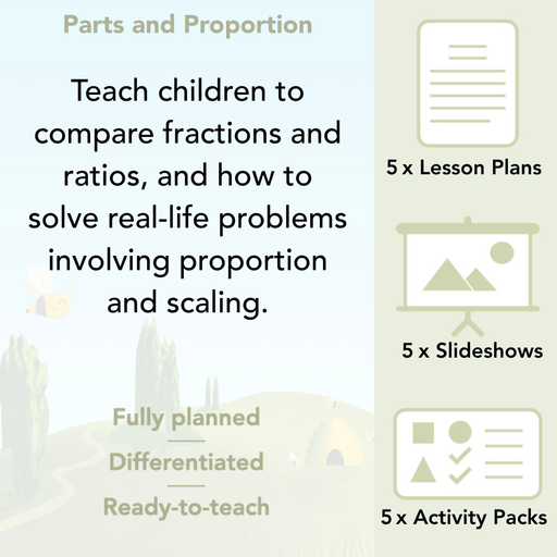 PlanBee Parts and Proportion: ratio KS2 Maths lesson planning
