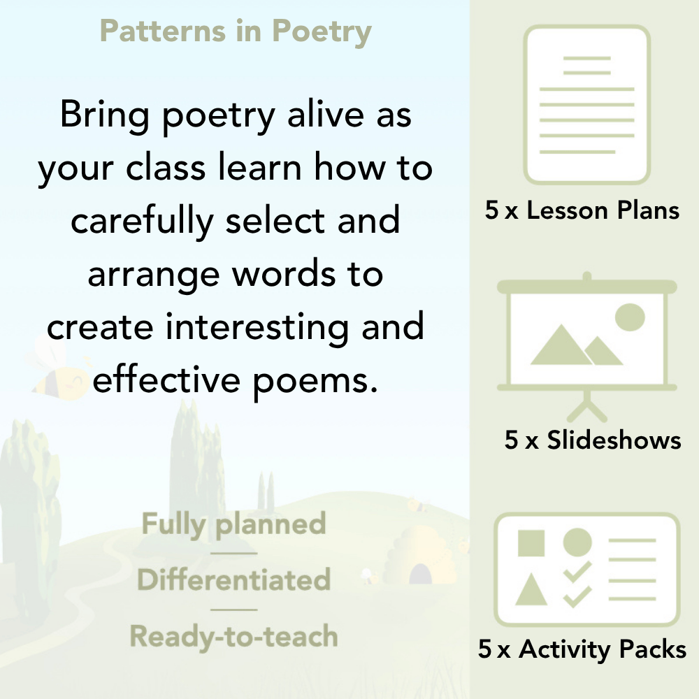 PlanBee Year 3 Patterns in Poetry | Investigating Types of Poems