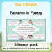 PlanBee Year 3 Patterns in Poetry | Investigating Types of Poems