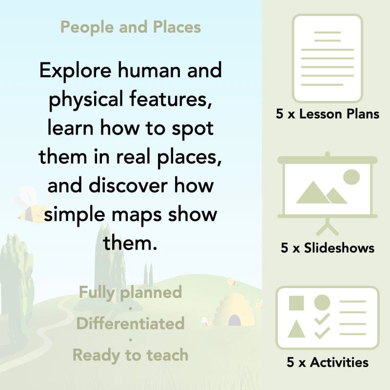 PlanBee People and Places | KS1 Geography Lessons