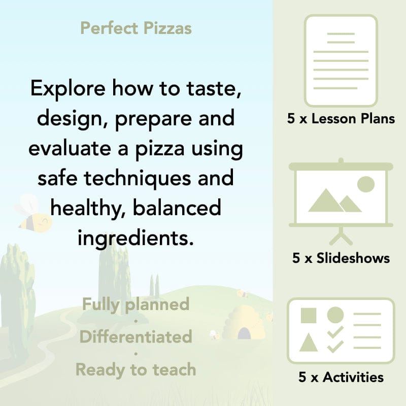 PlanBee Perfect Pizzas KS1 DT Lesson Pack