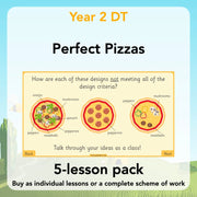 PlanBee Perfect Pizzas KS1 DT Lesson Pack