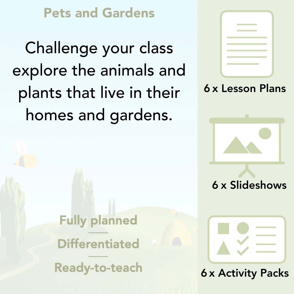 PlanBee Pets and Gardens Year 1 Science Lesson Plans by PlanBee