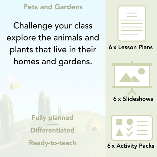 PlanBee Pets and Gardens Year 1 Science Lesson Plans by PlanBee