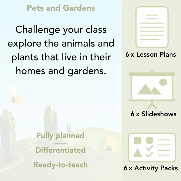 PlanBee Pets and Gardens Year 1 Science Lesson Plans by PlanBee